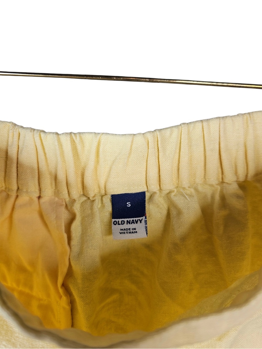 Old Navy Women's Butter Yellow Linen Blend Mini Skirt Small - Picture 4 of 6